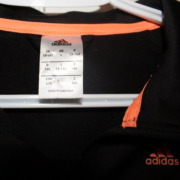 adidas zip-up sweater. youth size large fits womens size small - Picture 4 of 5